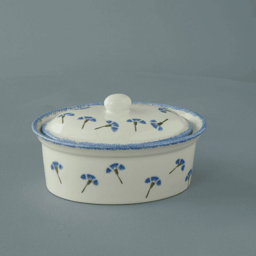 Image showing the Cornflower Oval Butter Dish, 400ml product.