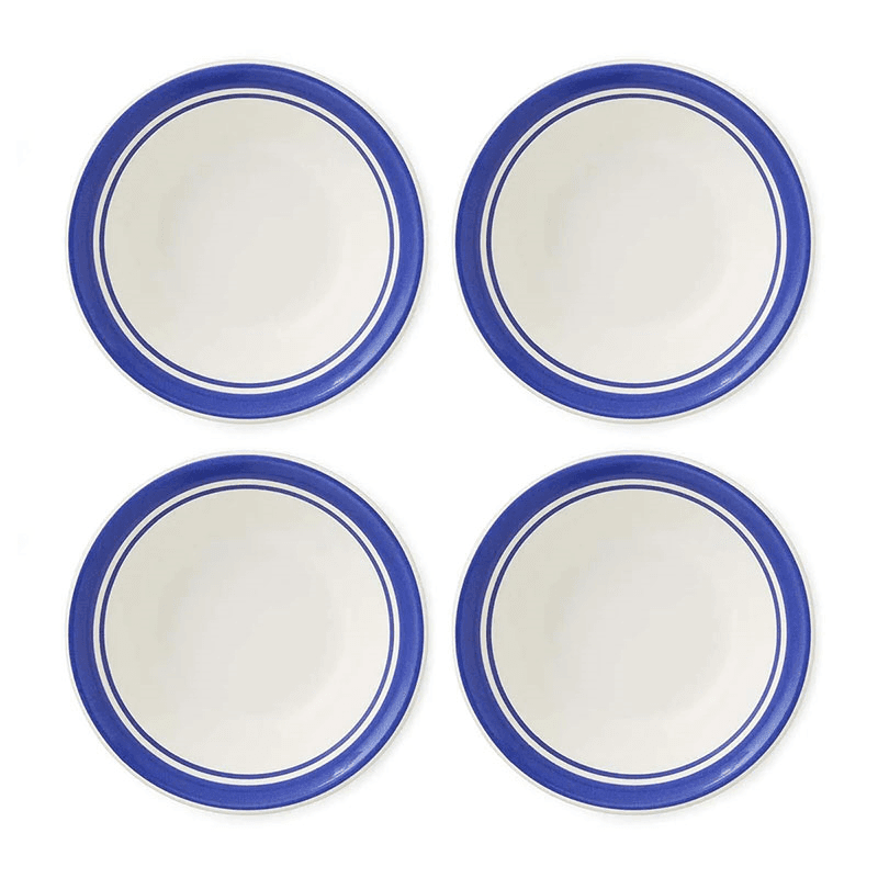 Potter's Stripe Set of 4 Bowls, D13cm, Blue