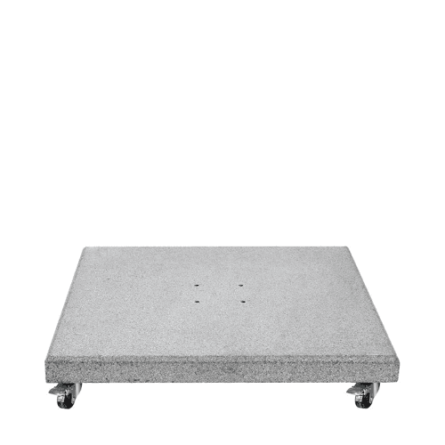 Image showing the Salerno Wheeled Parasol Base, 90kg, Hammered Grey Granite product.