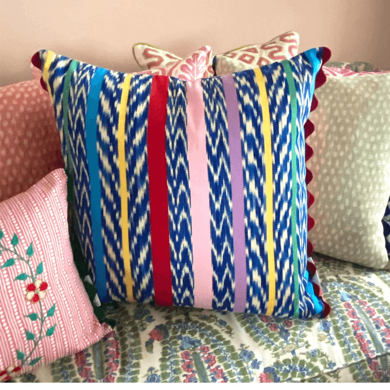 Gloria Cushion, 57 x 57cm, Blue Multi