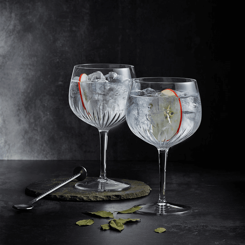 Mixology Set of 4 Large Gin Glasses, 800ml, Clear