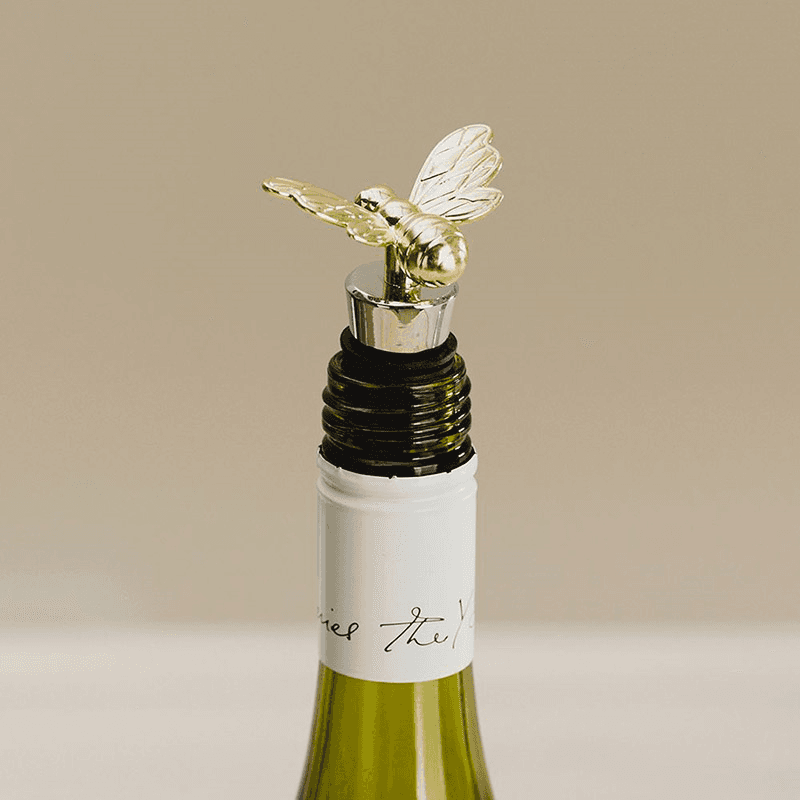 Bee Bottle Stopper, H9.5cm, Gold