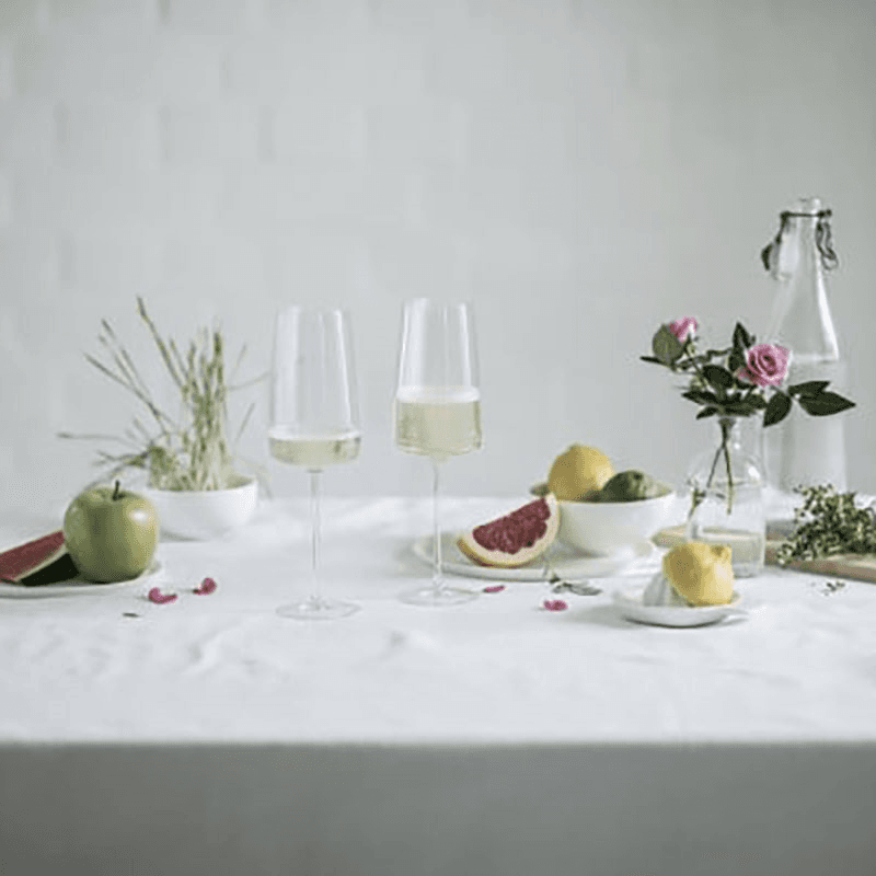 Simplify Set of 2 Crystal Champagne Glasses, 407ml, Clear
