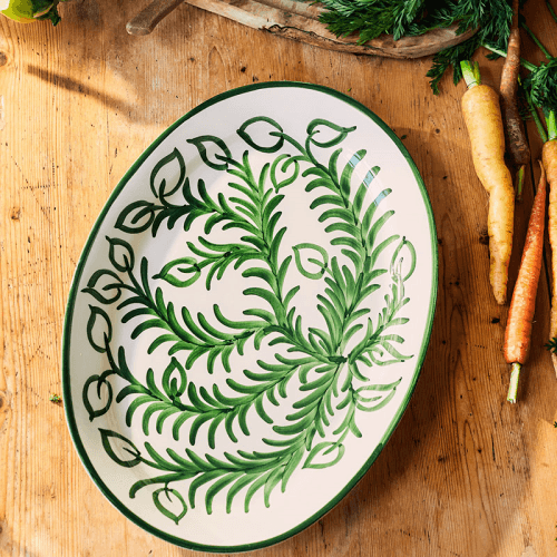 Image showing the Vina Serving Platter, L36 x W26.5cm, Green product.