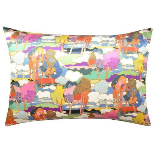 Image showing the Prospect Road Pair of Silk Pillowcases, Single, Multi product.