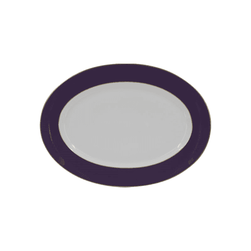 Image showing the Sous Le Soleil Oval Platter, W31 x L42cm, Matt Gold Classic Sevres Blue product.