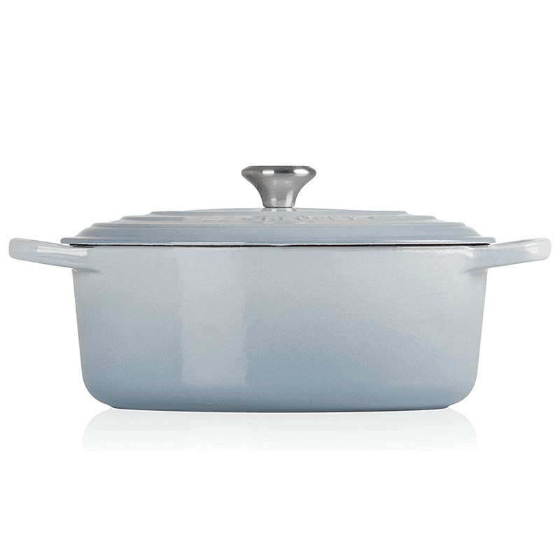 Signature Cast Iron Oval casserole, 25cm - 3 litre, Coastal Blue
