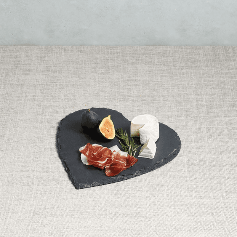 Slate Heart Shaped Serving Platter, 25cm