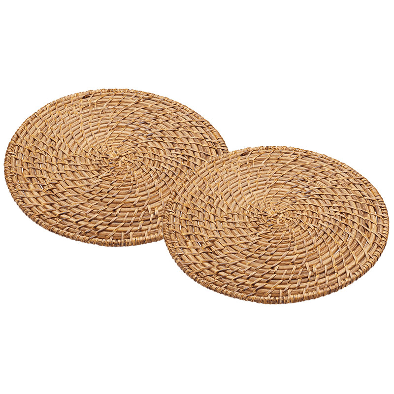 Pair of placemats, 28cm, Bamboo