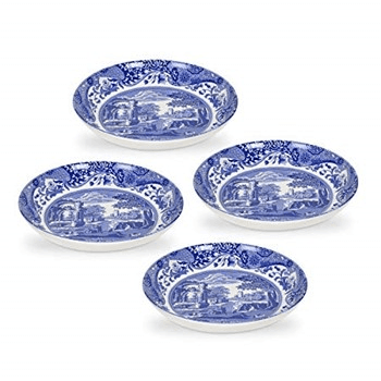 Blue Italian Set of 4 pasta bowls, 23cm
