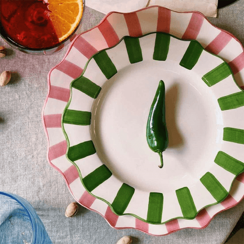 Image showing the Scalloped Breakfast Plate, D22cm, Green product.