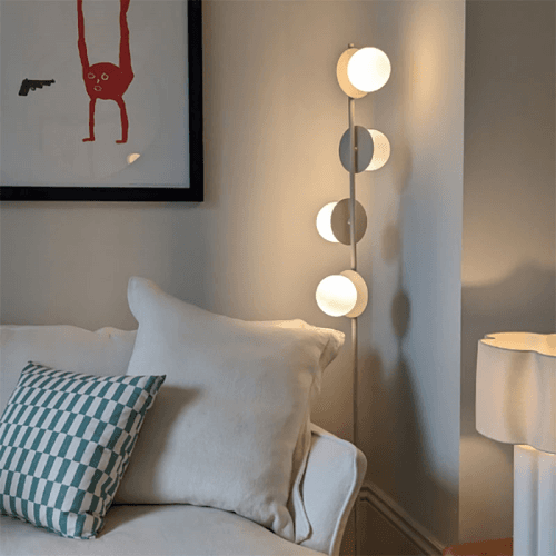 Image showing the Disk Opal Floor Lamp, H167cm, Sand product.