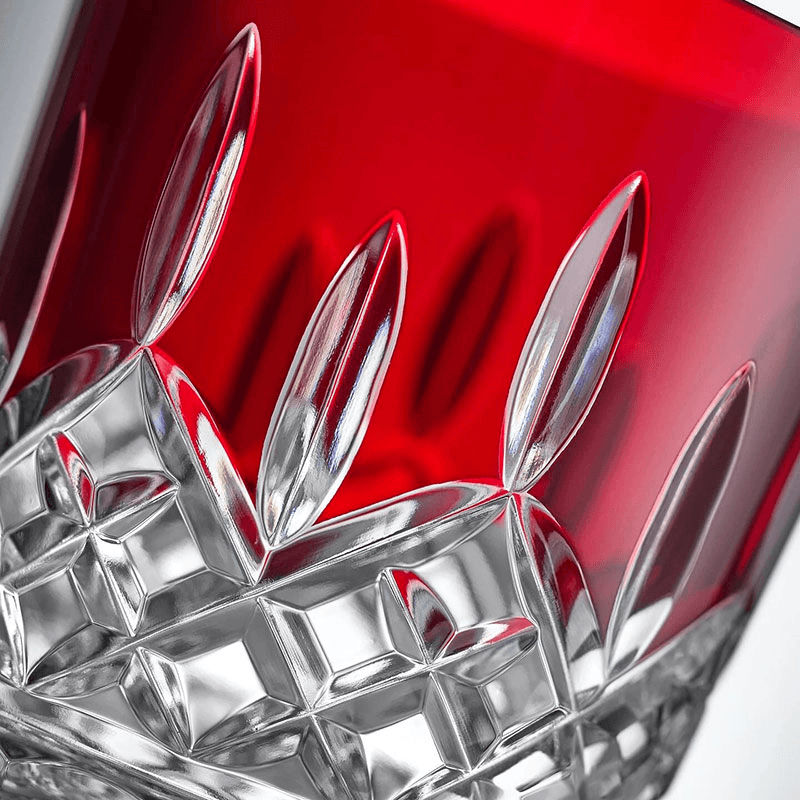 Lismore Set of 2 Double Old Fashion Tumblers, 275ml, Red