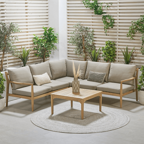 Image showing the Malta Corner Set, Taupe product.
