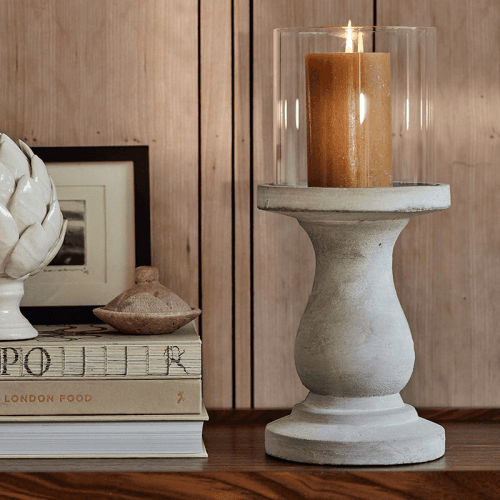 Image showing the Raised Wooden Candleholder, H39cm, Brown product.