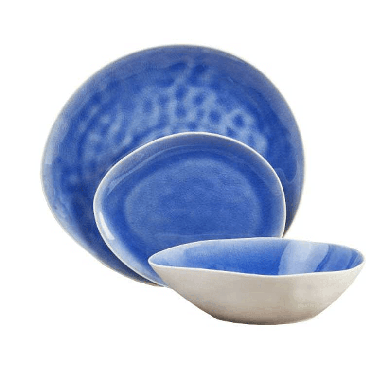 Vie Naturelle 12 Piece Dinner Set, Blue