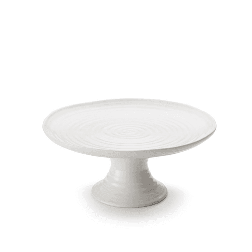 Image showing the Ceramics Footed cake plate, 24 x 10cm, White product.