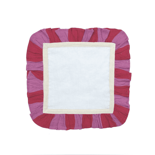 Image showing the Broken Stripe Set of 2 Napkins, 33 x 33cm, Fuchsia product.