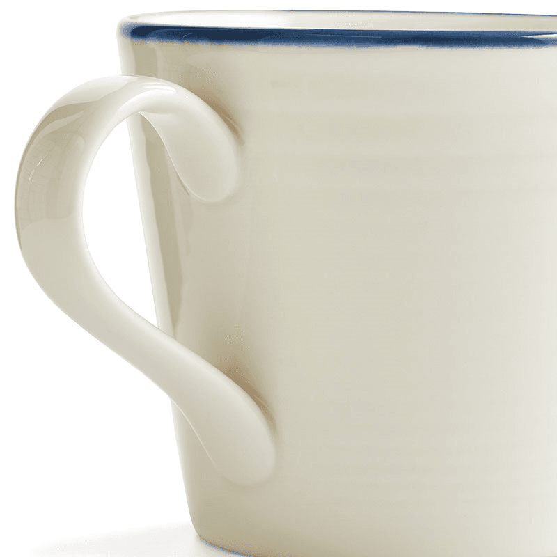 Gordon Ramsay Maze Denim Line Set of 4 Mugs, 400ml, White
