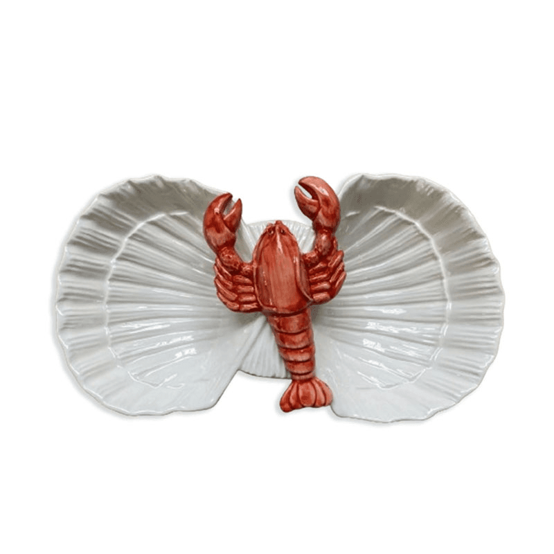 The Lobster Plate, L27 x W16cm, White