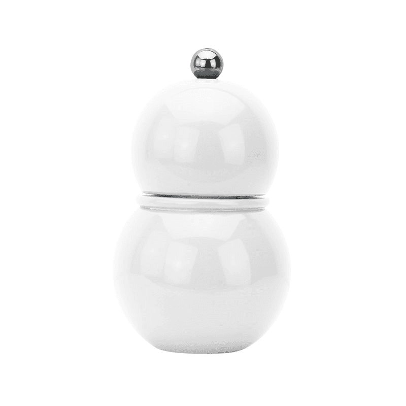 Bobbin Salt & Pepper Mill, 12cm, White