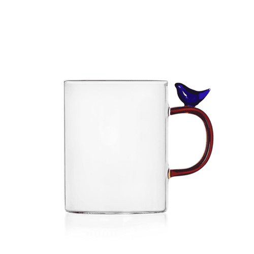 Image showing the Birds Mug, 450ml, Light Blue product.
