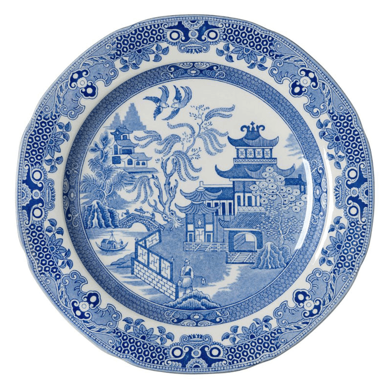 Blue Willow Plate, D21.5cm