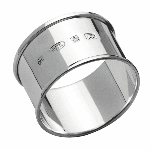 Image showing the Plain Round Napkin ring, Sterling Silver product.