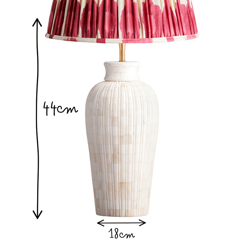 Albany Bone Table Lamp, H44cm, White