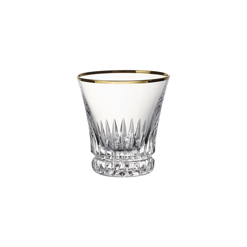 Grand Royal Gold Set of 2 Water Glasses, 200ml, Clear