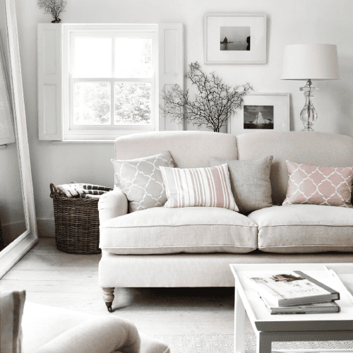 Image showing the Olivia Sofa, Heavyweight Linen Pale Oat product.