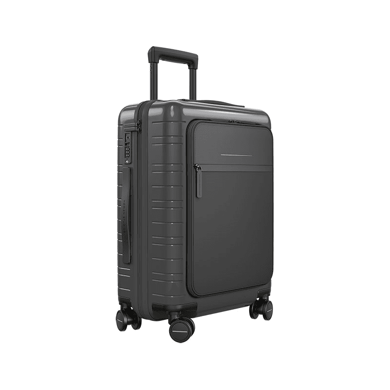 M5 Smart Cabin Suitcase, H55 x W20 x L40cm, Glossy Graphite