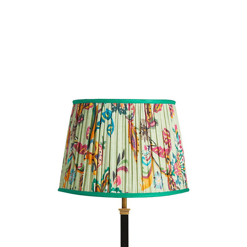 Straight empire Shade, 40cm, green Paisley by Matthew Williamson