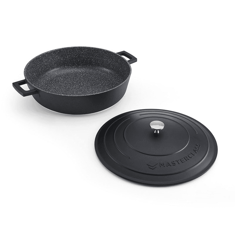 Cast Aluminium Casserole Dish, 5L, Black