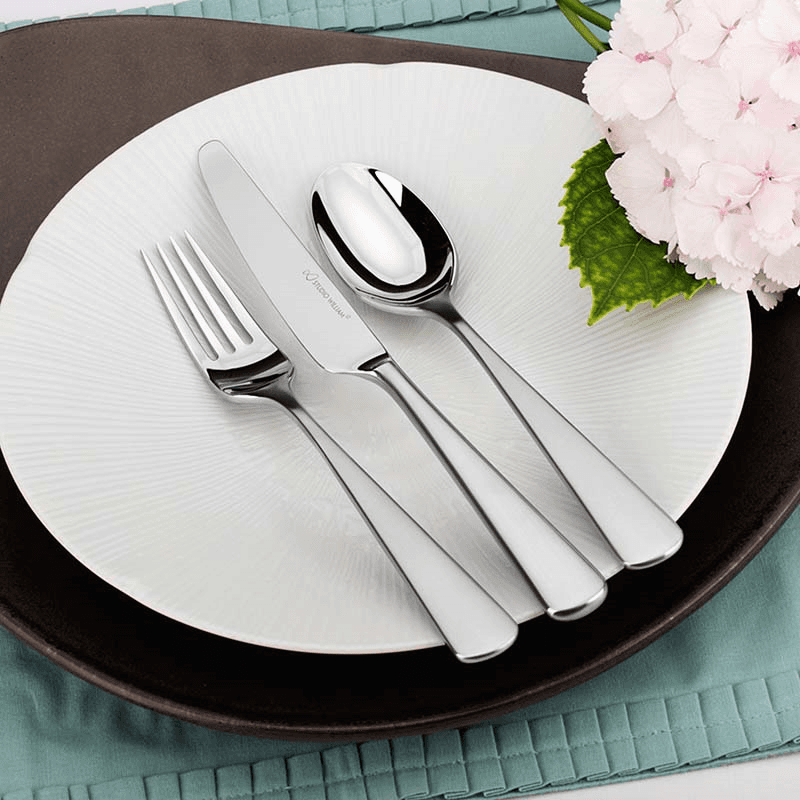 7 Piece Place Setting, Mahogany Satin