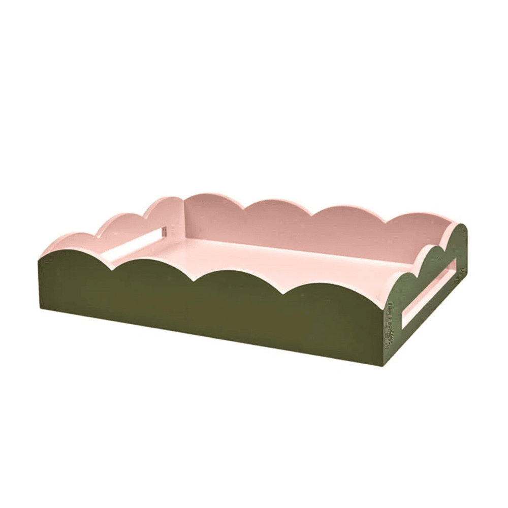 Lacquered Scallop Two Tone Tray