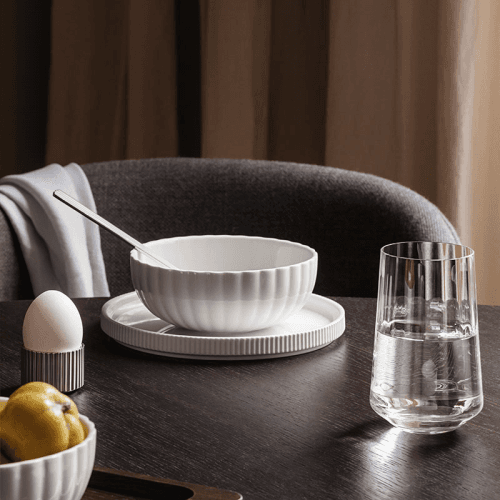 Image showing the Bernadotte Set of 6 Tall Lead Free Crystal Glass Tumblers, 380ml, Clear product.