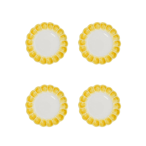 Image showing the Lido Set of 4 Side Plates, D21.5cm, Yellow product.