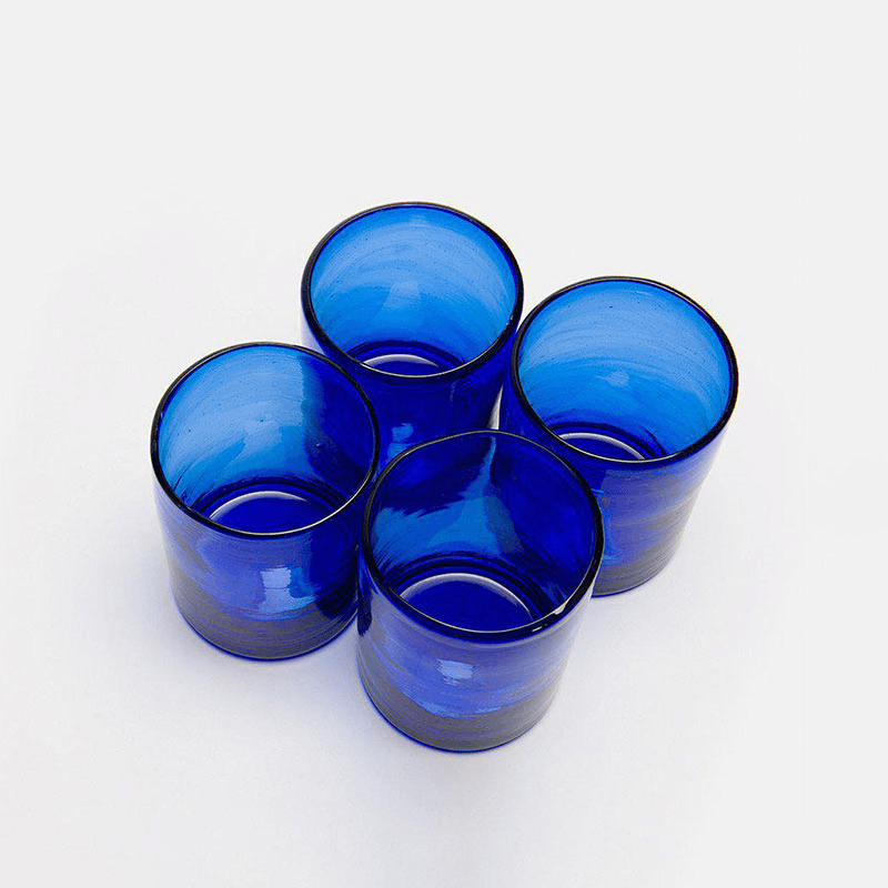 Zomi Set of 4 Tumblers, H10.5cm, Dark Blue