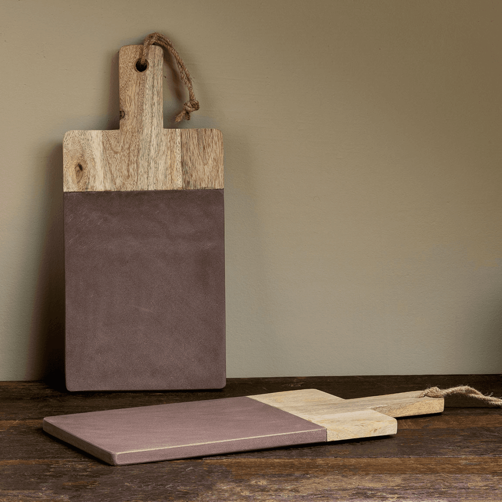 Cassia Mango Wood & Stone Board, 39cm, Natural