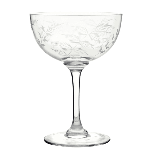 Image showing the Fern Set of 6 champagne glasses, 150ml, crystal product.