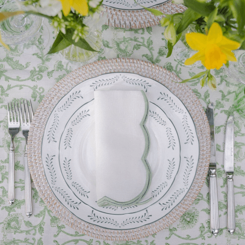 Image showing the Olive Set of 4 Dinner Plates, D29cm, Green product.