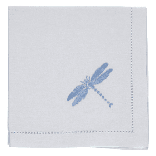 Image showing the Dragonfly Set of 4 Napkins, 45 x 45cm, Blue product.