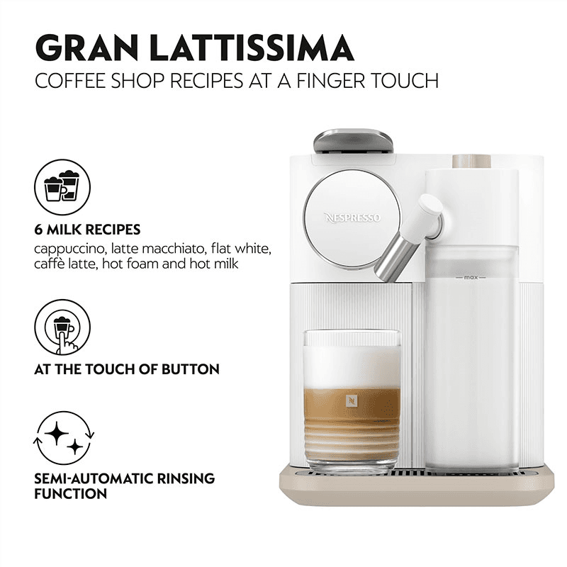 Gran Lattissima Coffee Machine, White