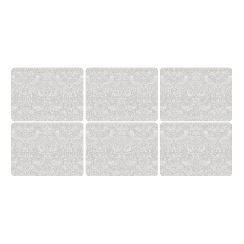 Image showing the Pure Morris Set of 6 Placemats, L30.5 x W23cm, Strawberry Thief product.