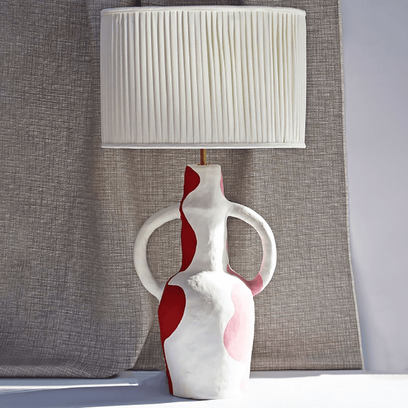 Rumba Charleston Table Lamp, H54cm, Red & White