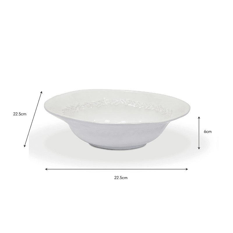 Overton Set of 4 Bowls, D22.5cm, White