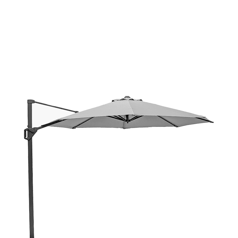 Voyager T1 Round Parasol, 3m, Luna Grey