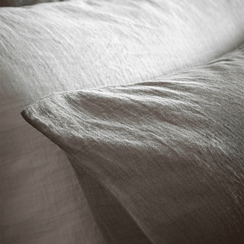 Organic Retreat Fitted Sheet, King, Soft Grey