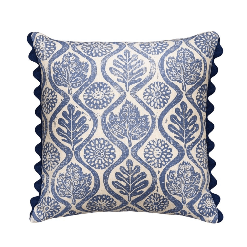 Image showing the Oakleaves Cushion, 50 x 50cm, Bright Blue product.